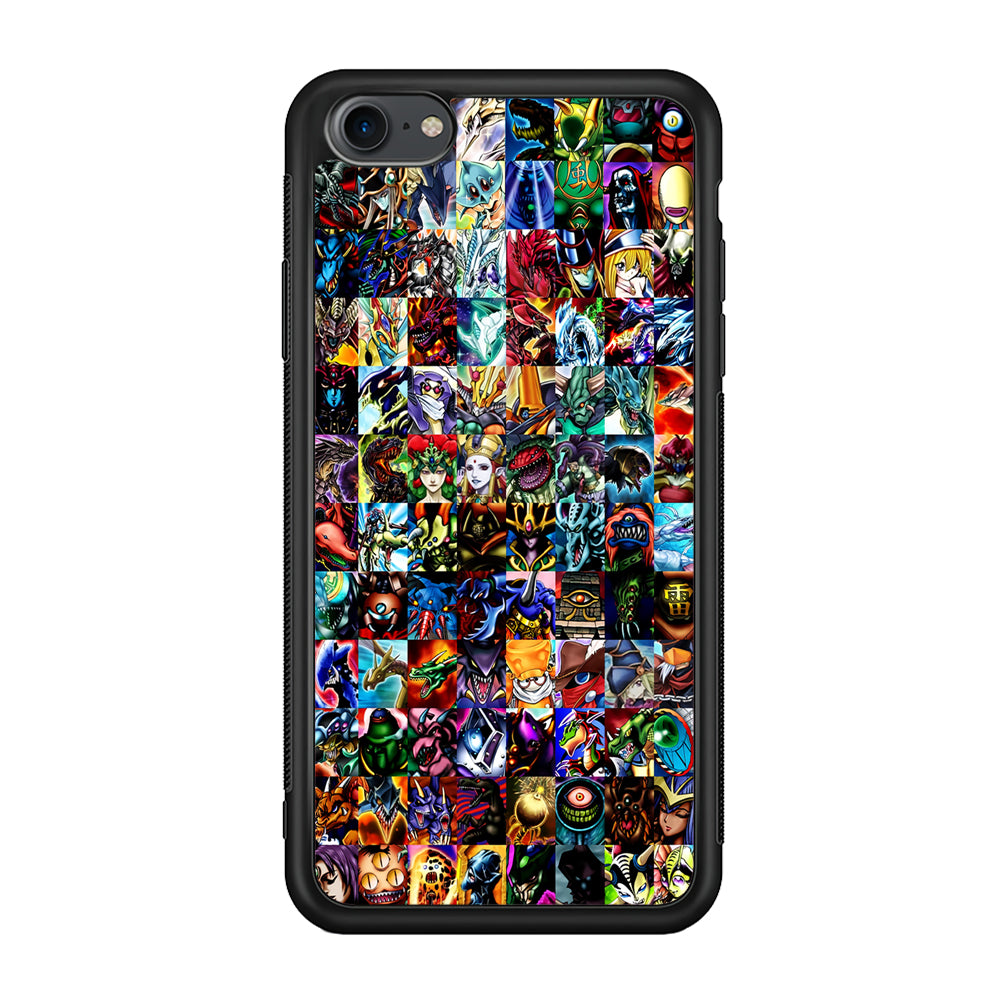 Yu-Gi-Oh All Monster Cards iPhone SE 3 2022 Case-Phone Case-Rubber Black (2D Case)-Altracase