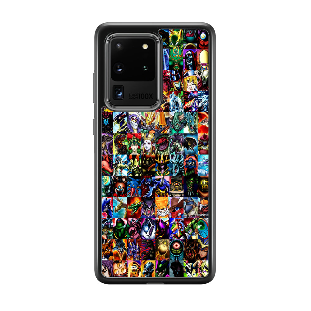 Yu-Gi-Oh All Monster Cards Samsung Galaxy S20 Ultra Case-Phone Case-Rubber Black (2D Case)-Altracase