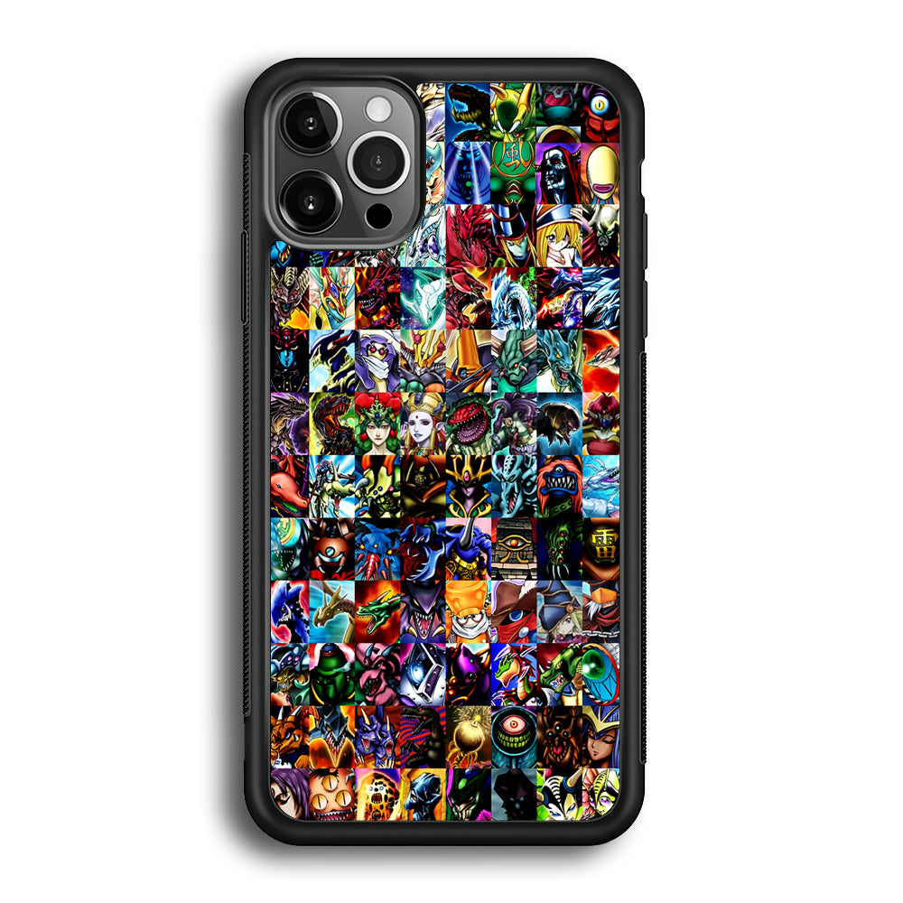 Yu-Gi-Oh All Monster Cards iPhone 12 Pro Max Case-Phone Case-Rubber Black (2D Case)-Altracase