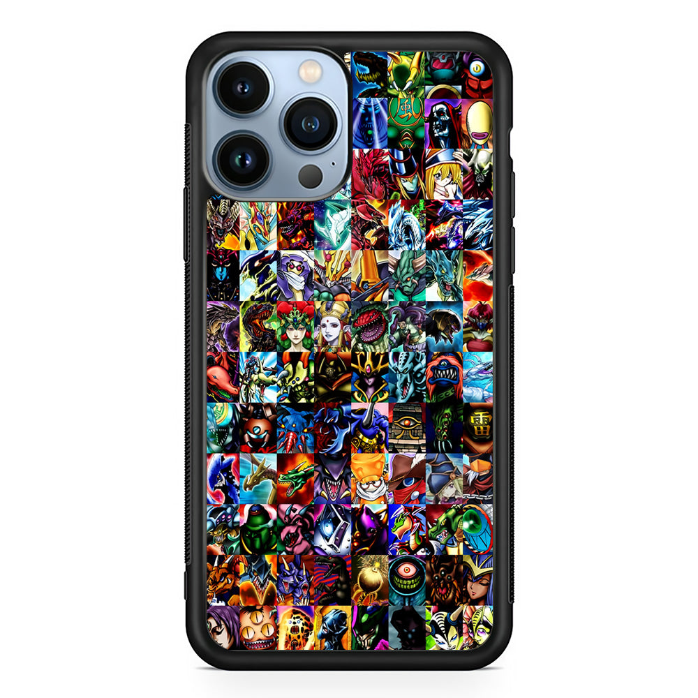 Yu-Gi-Oh All Monster Cards iPhone 15 Pro Max Case-Phone Case-Rubber Black (2D Case)-Altracase
