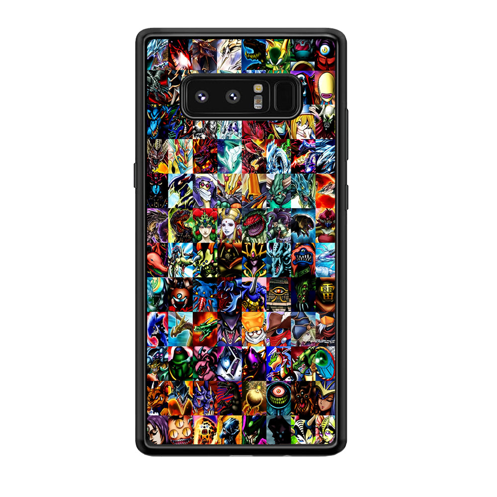 Yu-Gi-Oh All Monster Cards Samsung Galaxy Note 8 Case-Phone Case-Rubber Black (2D Case)-Altracase