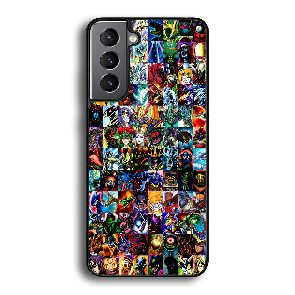 Yu-Gi-Oh All Monster Cards Samsung Galaxy S21 Case-Phone Case-Rubber Black (2D Case)-Altracase