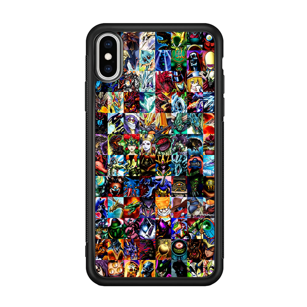 Yu-Gi-Oh All Monster Cards iPhone Xs Case-Phone Case-Rubber Black (2D Case)-Altracase
