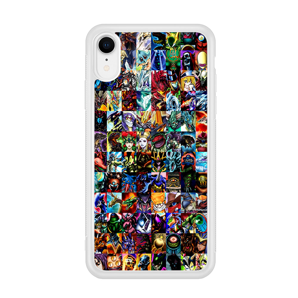 Yu-Gi-Oh All Monster Cards iPhone XR Case-Phone Case-Rubber White (2D Case)-Altracase
