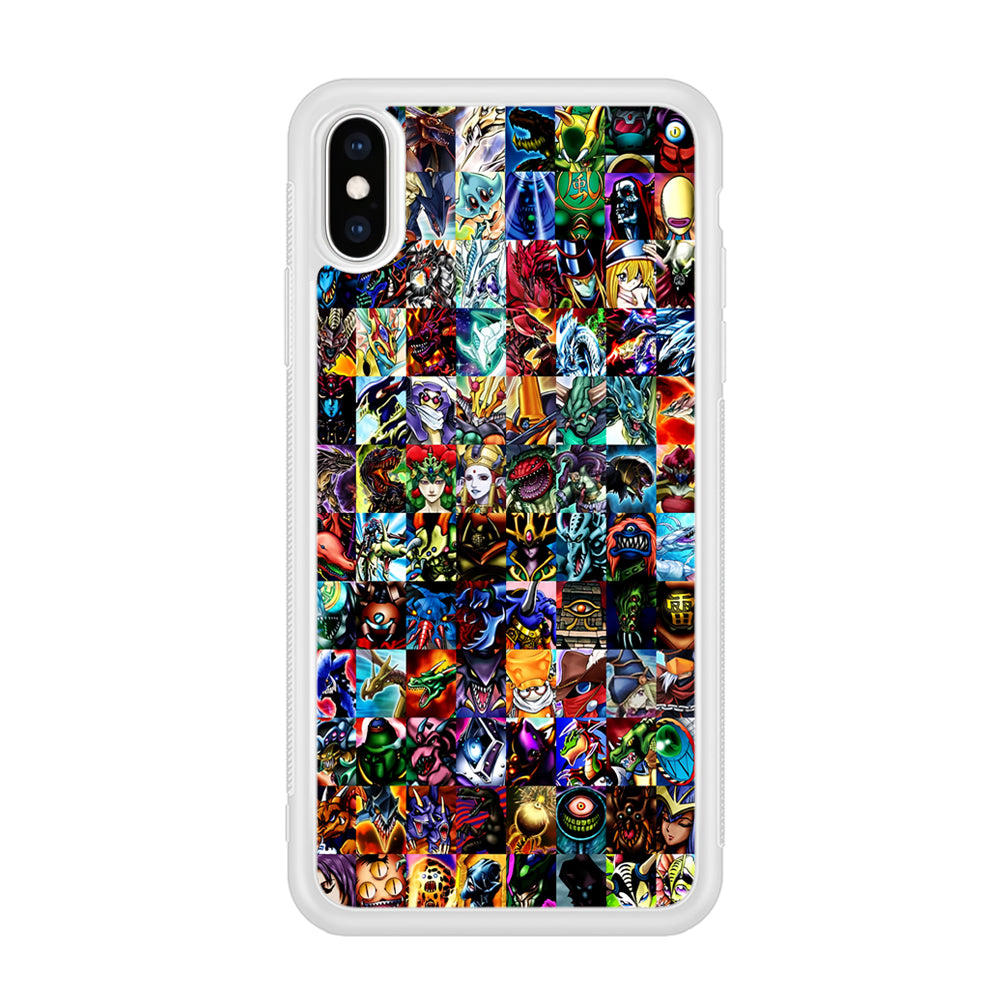 Yu-Gi-Oh All Monster Cards iPhone Xs Case-Phone Case-Rubber White (2D Case)-Altracase