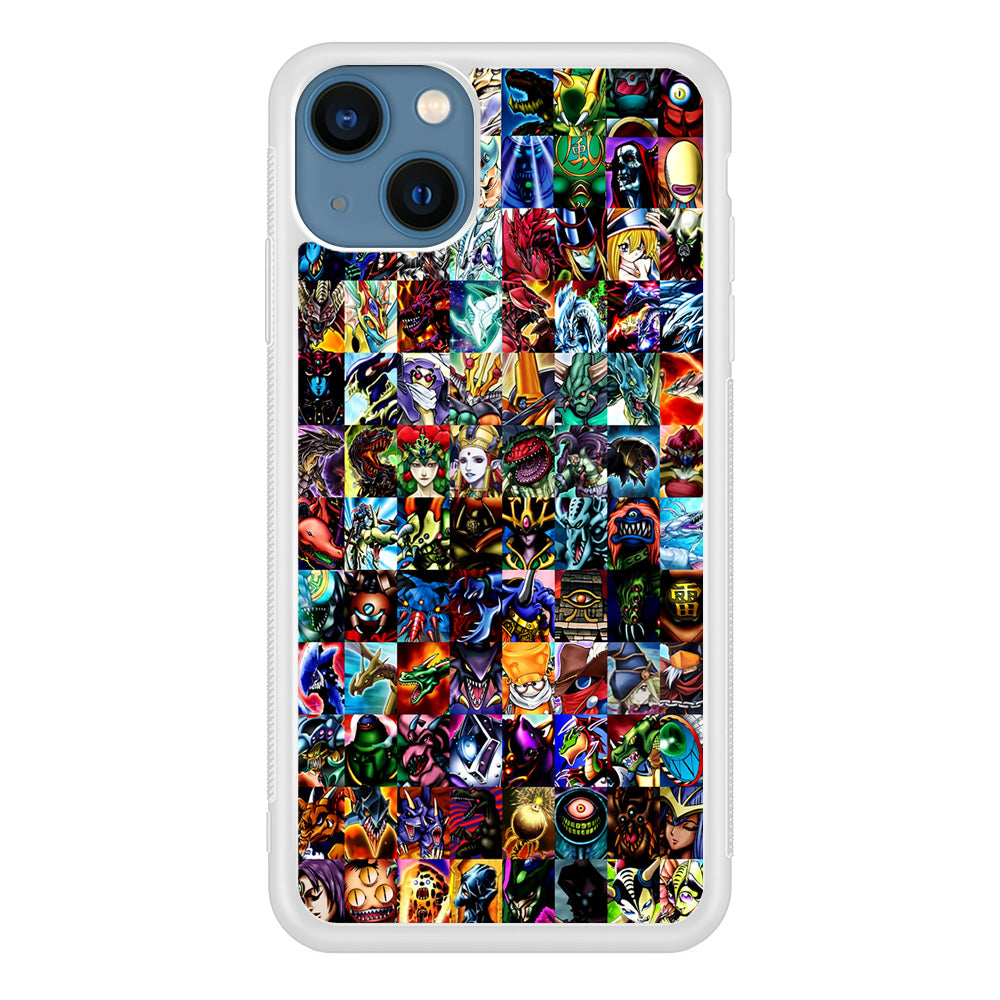 Yu-Gi-Oh All Monster Cards iPhone 15 Plus Case-Phone Case-Rubber White (2D Case)-Altracase