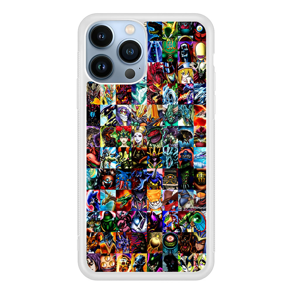 Yu-Gi-Oh All Monster Cards iPhone 15 Pro Case-Phone Case-Rubber White (2D Case)-Altracase