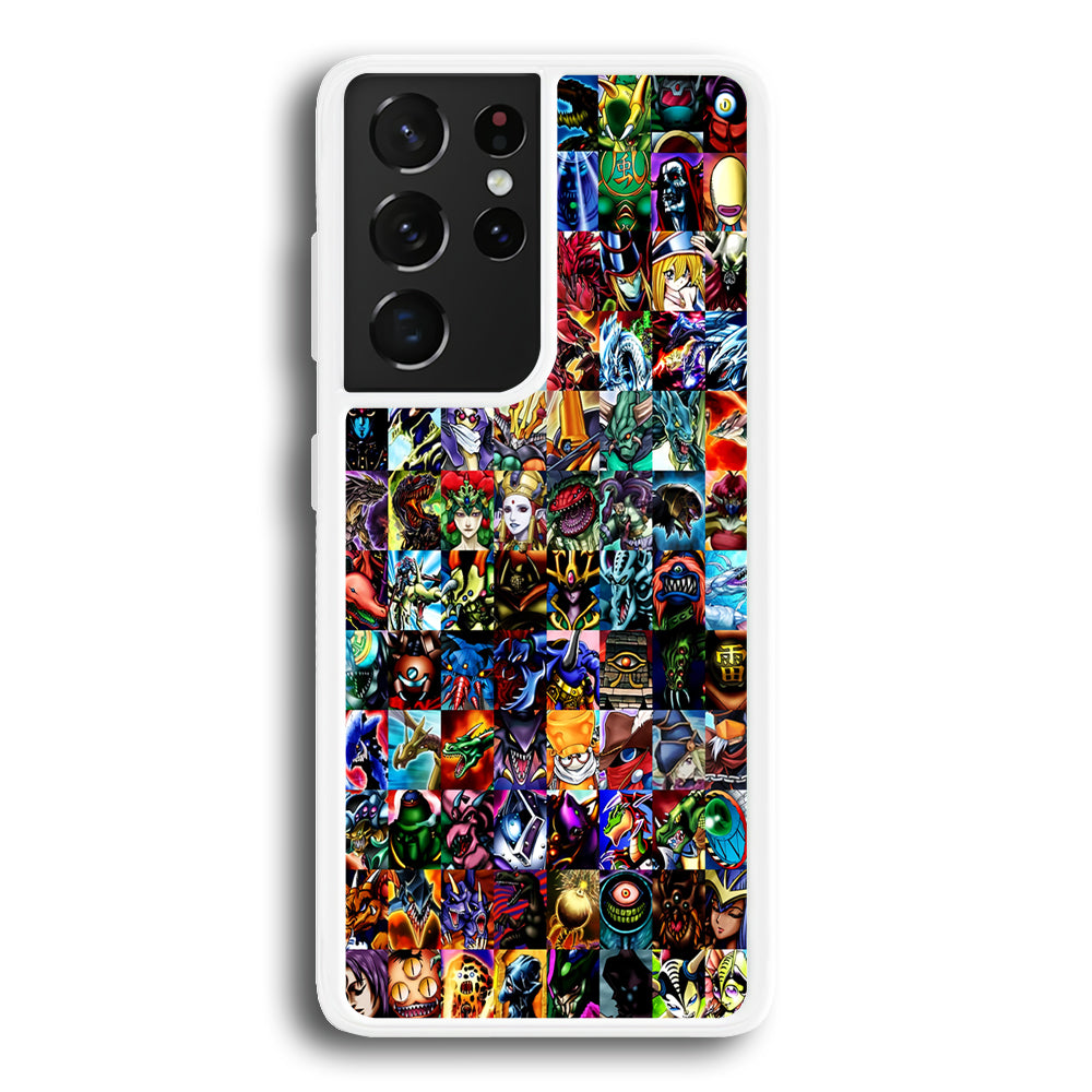 Yu-Gi-Oh All Monster Cards Samsung Galaxy S21 Ultra Case-Phone Case-Rubber White (2D Case)-Altracase