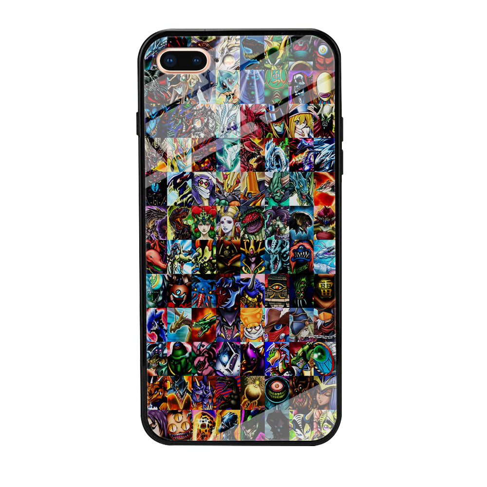 Yu-Gi-Oh All Monster Cards iPhone 8 Plus Case-Phone Case-Tempered Glass Case-Altracase
