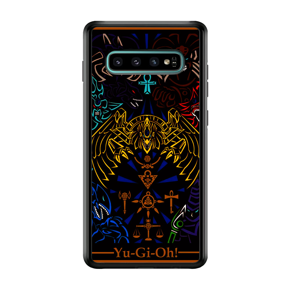 Yu-Gi-Oh Egyptian Gods Card Samsung Galaxy S10 Case-Phone Case-Rubber Black (2D Case)-Altracase