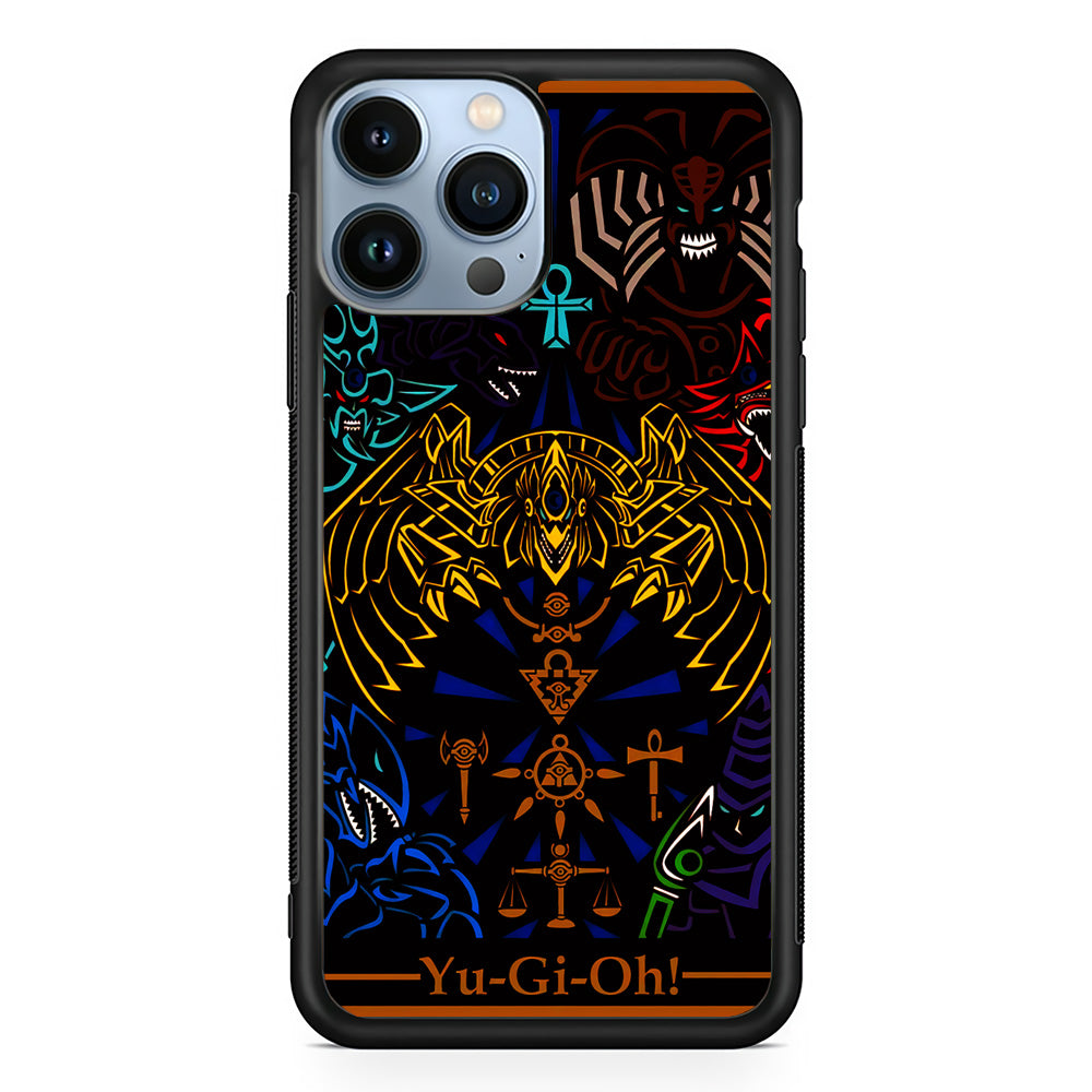 Yu-Gi-Oh Egyptian Gods Card iPhone 15 Pro Case-Phone Case-Rubber Black (2D Case)-Altracase