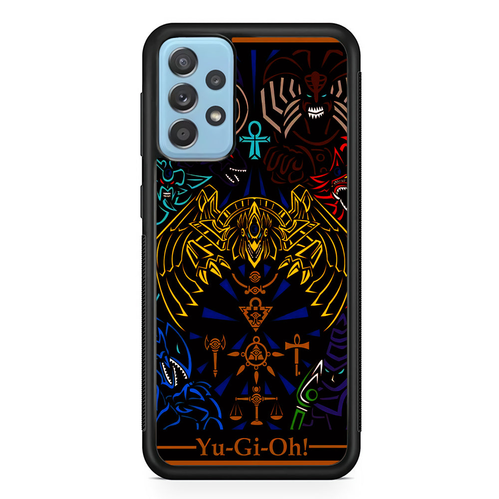 Yu-Gi-Oh Egyptian Gods Card Samsung Galaxy A52 Case-Phone Case-Rubber Black (2D Case)-Altracase