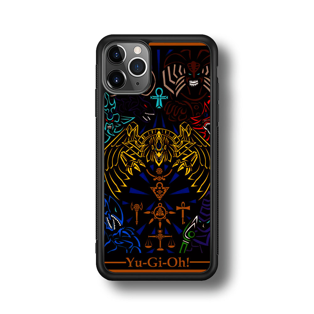Yu-Gi-Oh Egyptian Gods Card iPhone 11 Pro Max Case-Phone Case-Rubber Black (2D Case)-Altracase