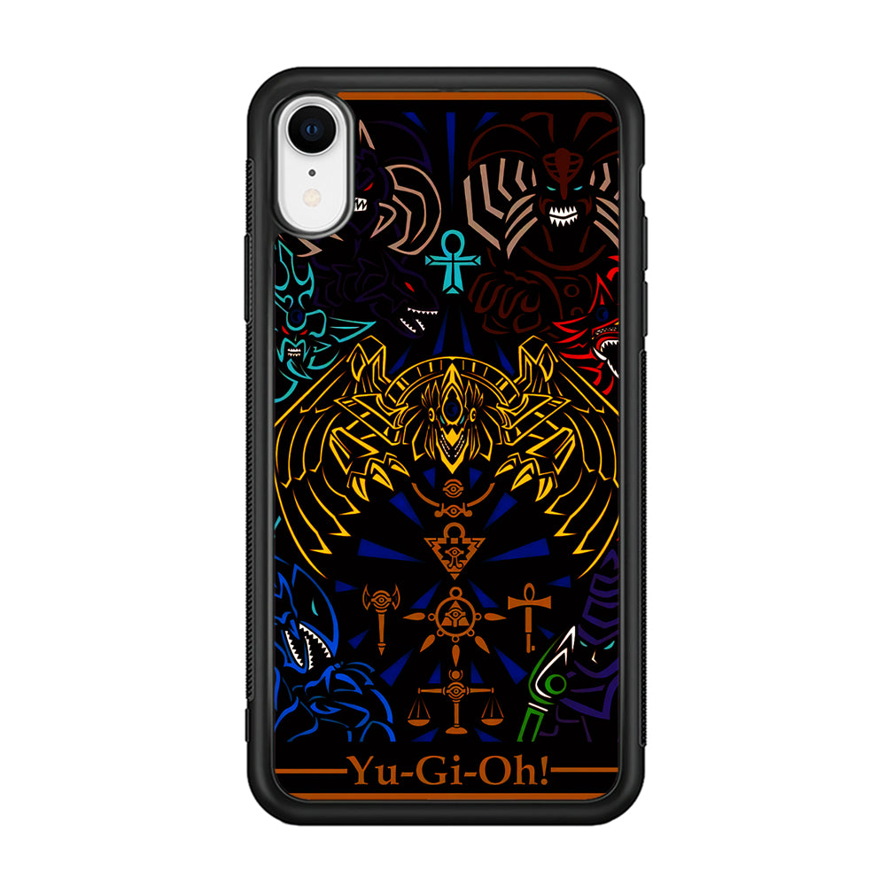 Yu-Gi-Oh Egyptian Gods Card iPhone XR Case-Phone Case-Rubber Black (2D Case)-Altracase