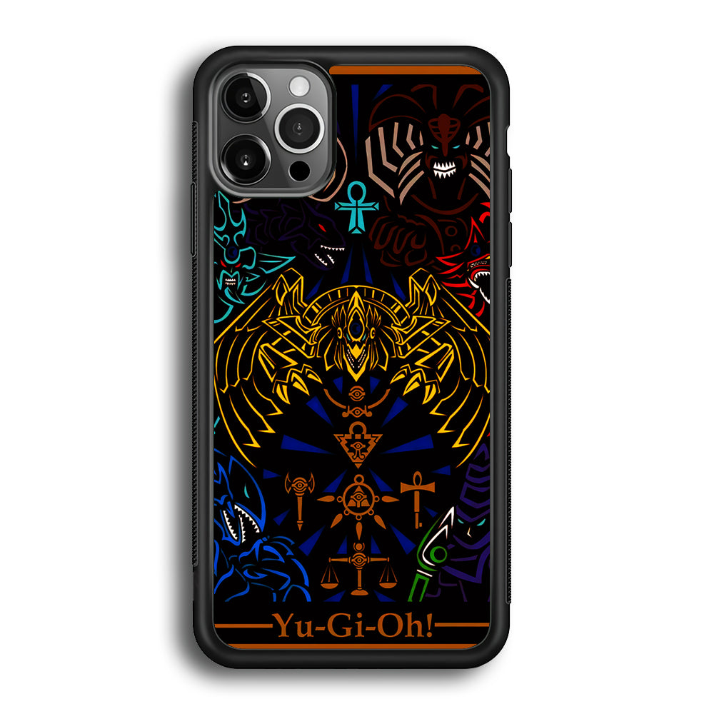Yu-Gi-Oh Egyptian Gods Card iPhone 12 Pro Max Case-Phone Case-Rubber Black (2D Case)-Altracase
