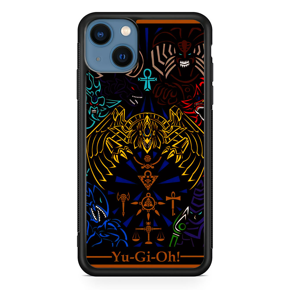 Yu-Gi-Oh Egyptian Gods Card iPhone 15 Plus Case-Phone Case-Rubber Black (2D Case)-Altracase