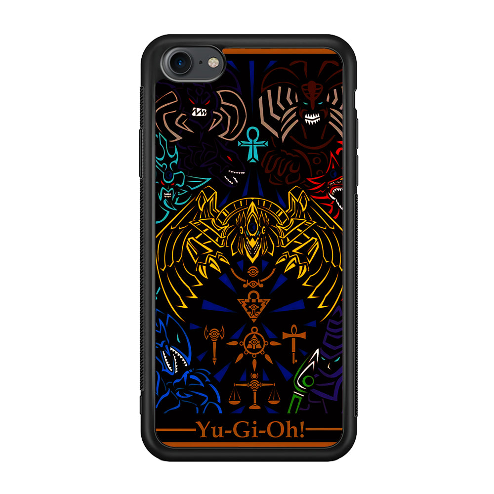 Yu-Gi-Oh Egyptian Gods Card iPhone SE 3 2022 Case-Phone Case-Rubber Black (2D Case)-Altracase