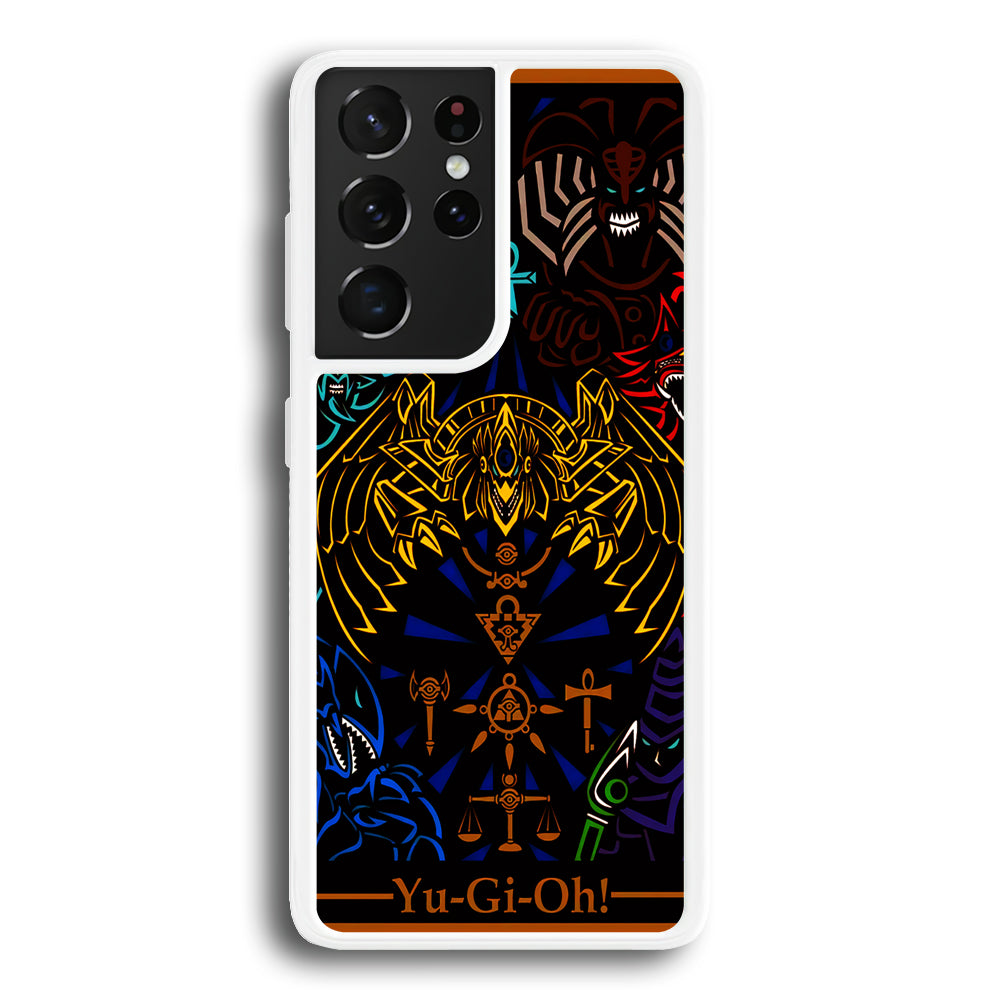 Yu-Gi-Oh Egyptian Gods Card Samsung Galaxy S21 Ultra Case-Phone Case-Rubber White (2D Case)-Altracase