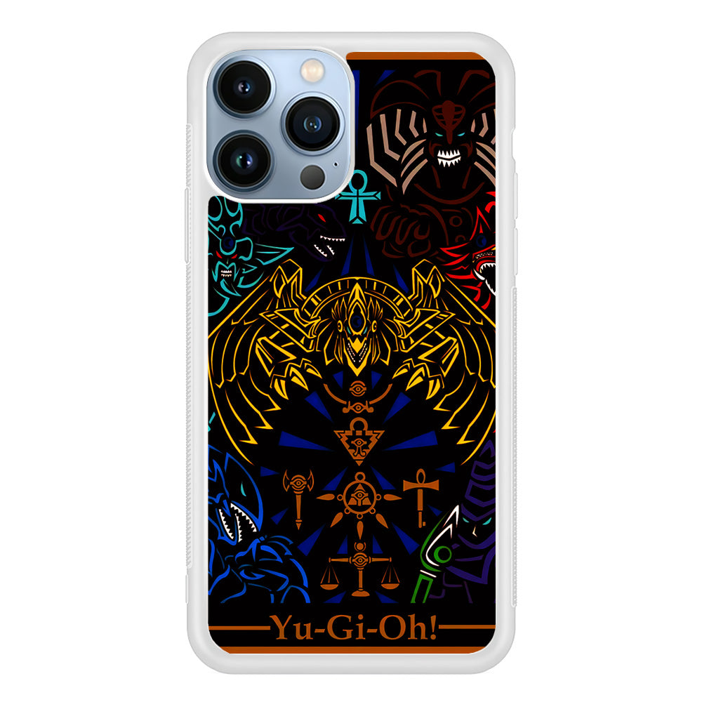 Yu-Gi-Oh Egyptian Gods Card iPhone 15 Pro Max Case-Phone Case-Rubber White (2D Case)-Altracase