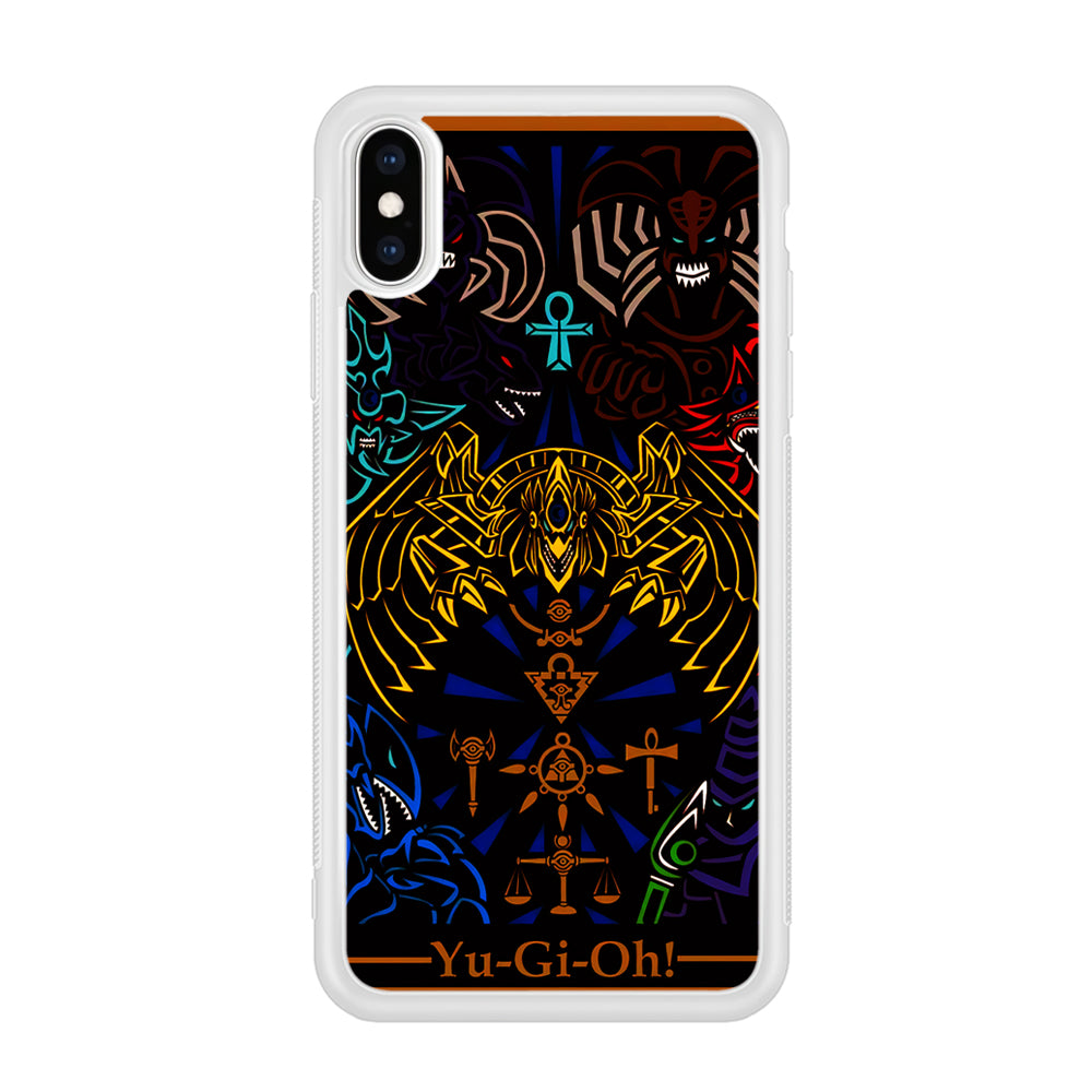 Yu-Gi-Oh Egyptian Gods Card iPhone Xs Case-Phone Case-Rubber White (2D Case)-Altracase