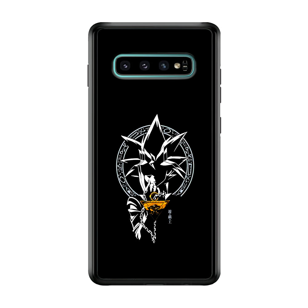 Yu-Gi-Oh Yugi Muto Black Samsung Galaxy S10 Case-Phone Case-Rubber Black (2D Case)-Altracase