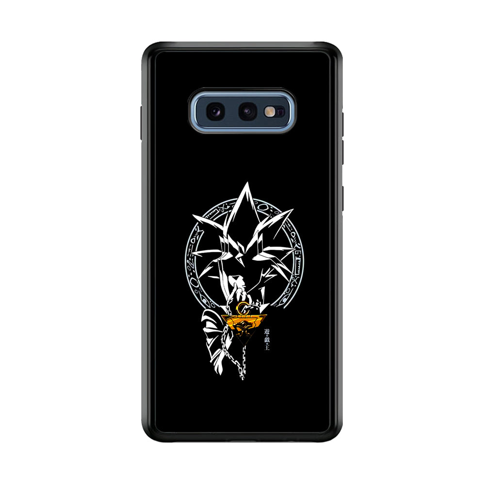 Yu-Gi-Oh Yugi Muto Black Samsung Galaxy S10E Case-Phone Case-Rubber Black (2D Case)-Altracase