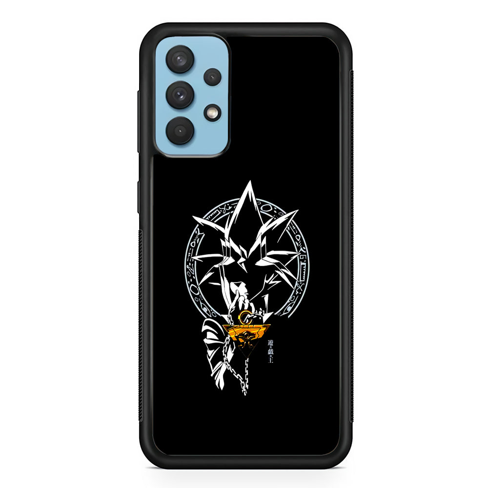Yu-Gi-Oh Yugi Muto Black Samsung Galaxy A32 Case-Phone Case-Rubber Black (2D Case)-Altracase