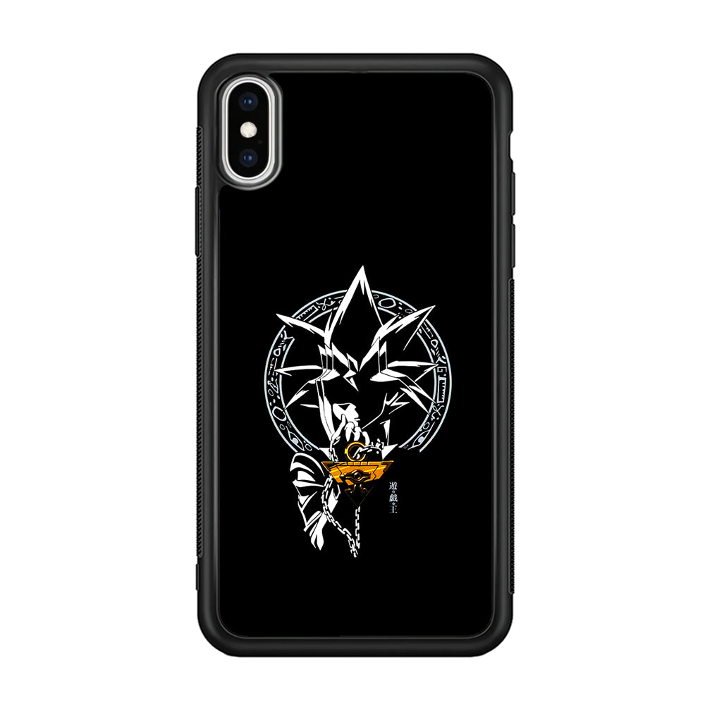 Yu-Gi-Oh Yugi Muto Black iPhone Xs Case-Phone Case-Rubber Black (2D Case)-Altracase
