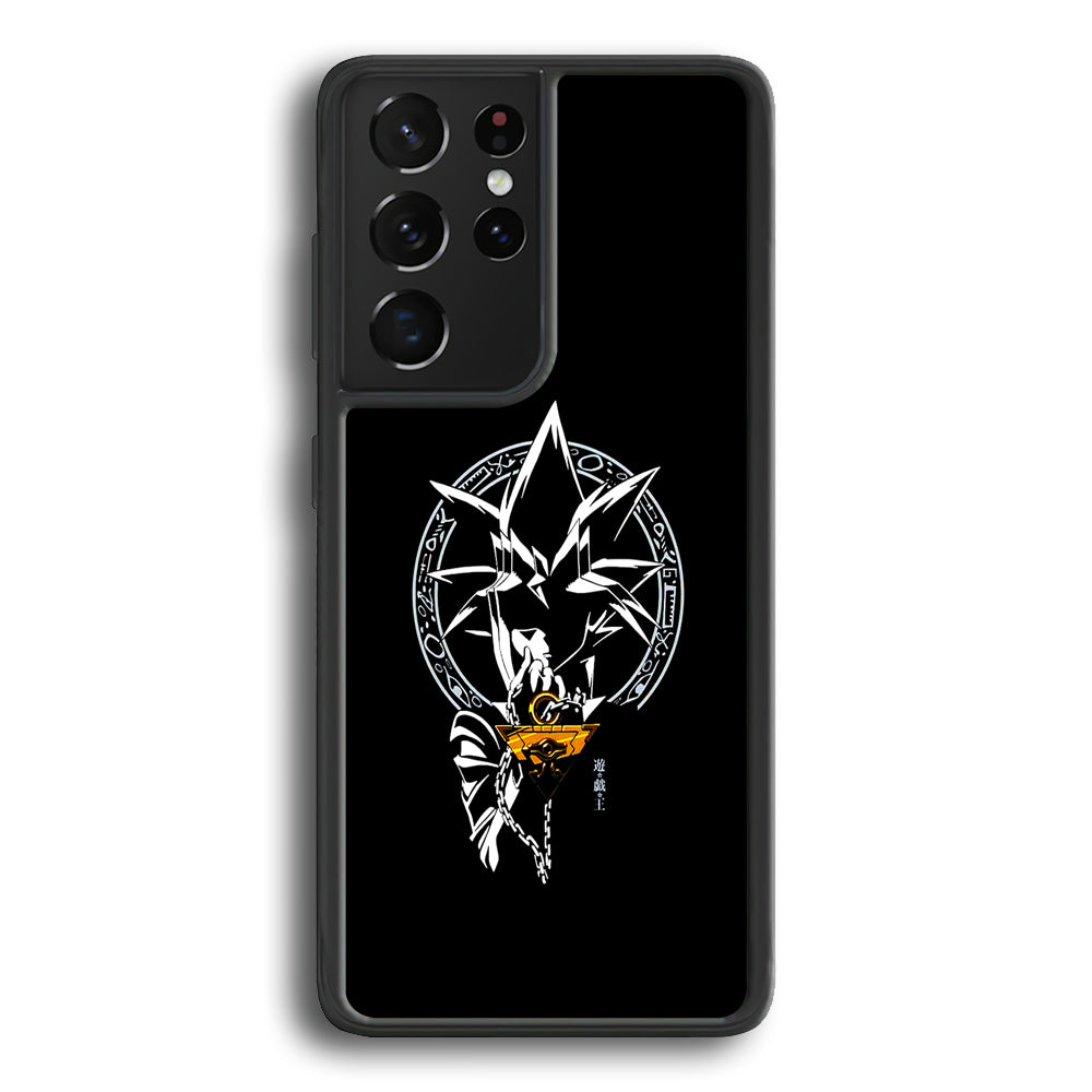 Yu-Gi-Oh Yugi Muto Black Samsung Galaxy S21 Ultra Case-Phone Case-Rubber Black (2D Case)-Altracase