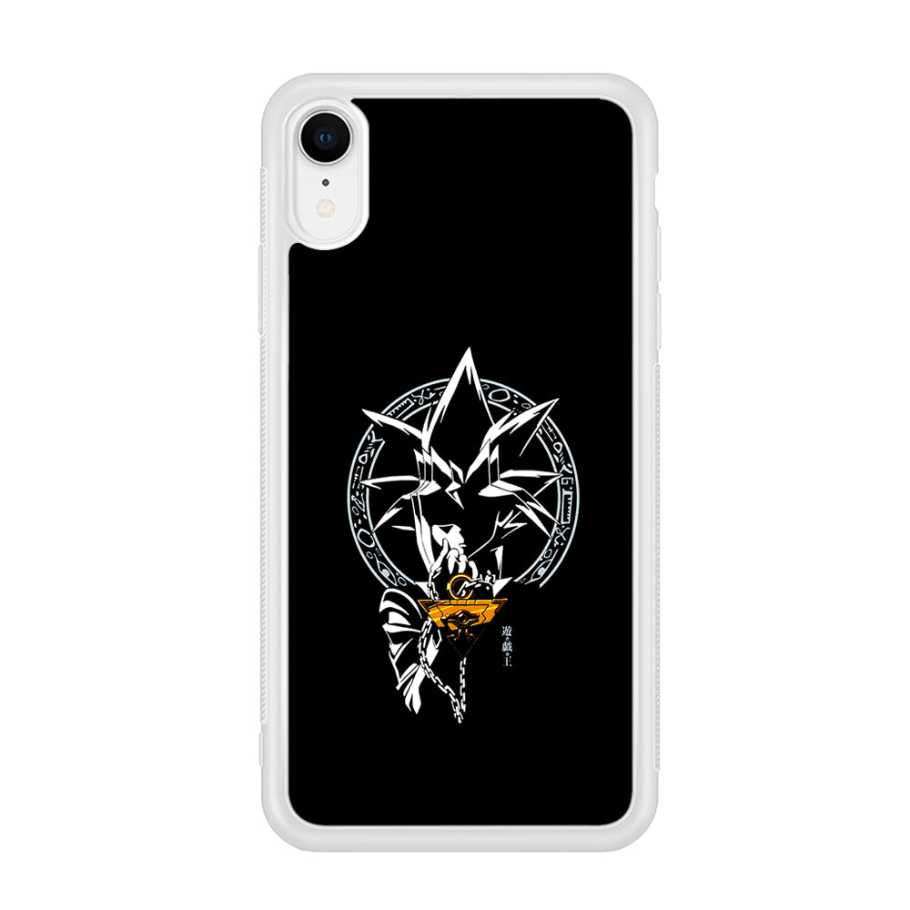 Yu-Gi-Oh Yugi Muto Black iPhone XR Case-Phone Case-Rubber White (2D Case)-Altracase