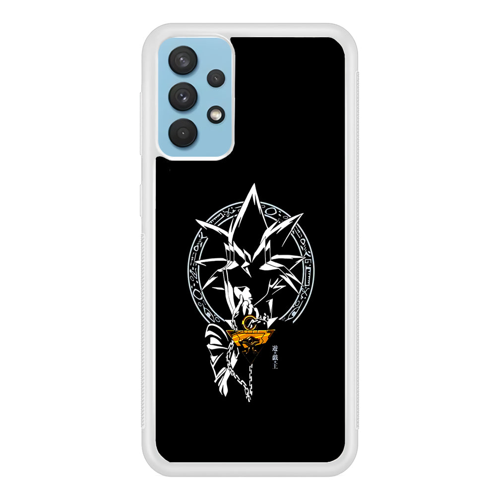 Yu-Gi-Oh Yugi Muto Black Samsung Galaxy A32 Case-Phone Case-Rubber White (2D Case)-Altracase