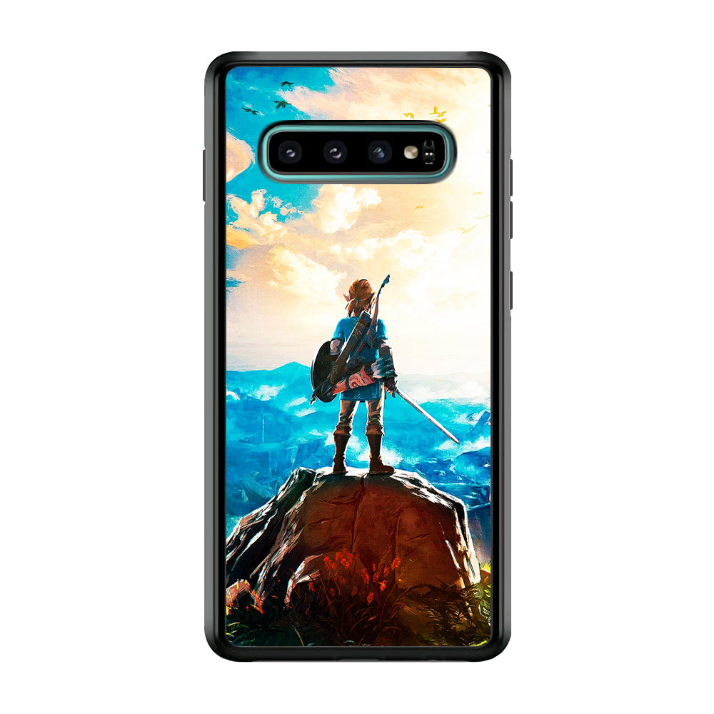 Zelda Breath Of The Wild Samsung Galaxy S10 Case-Phone Case-Rubber Black (2D Case)-Altracase