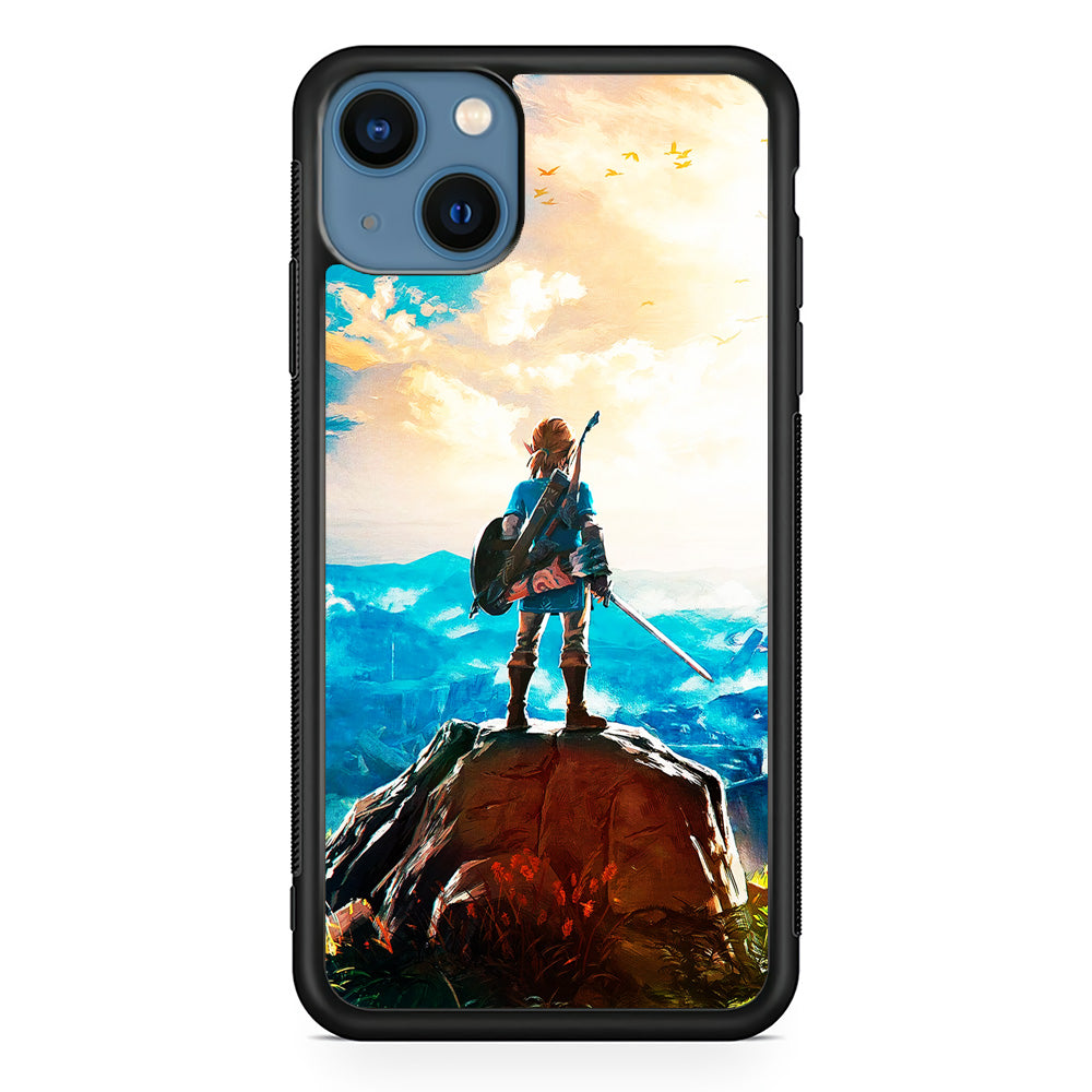 Zelda Breath Of The Wild iPhone 15 Case-Phone Case-Rubber Black (2D Case)-Altracase