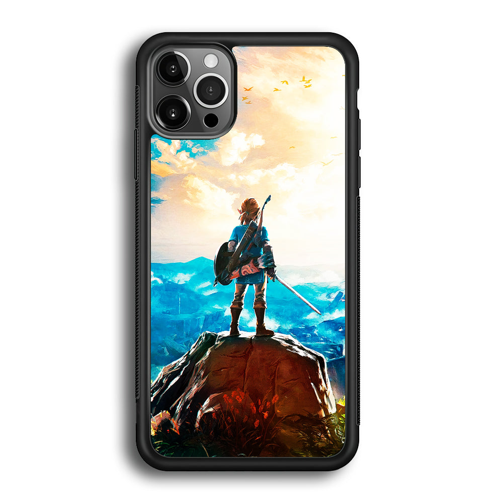 Zelda Breath Of The Wild iPhone 12 Pro Max Case-Phone Case-Rubber Black (2D Case)-Altracase