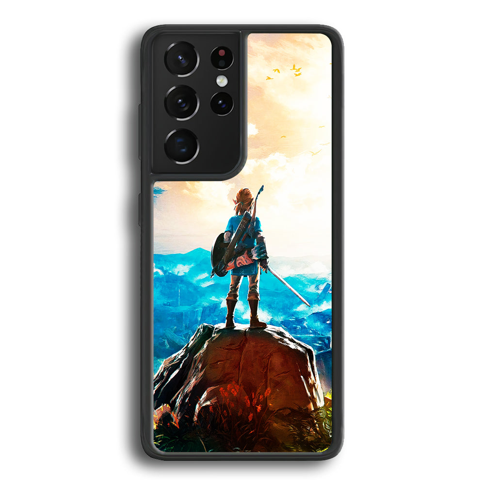 Zelda Breath Of The Wild Samsung Galaxy S21 Ultra Case-Phone Case-Rubber Black (2D Case)-Altracase