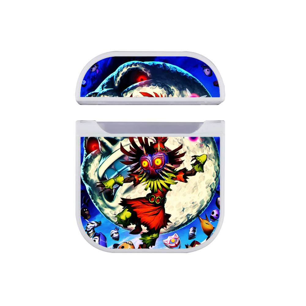 Zelda Majora's Mask Art Hard Plastic Case Cover For Apple Airpods-AirPod Case-White-Altracase