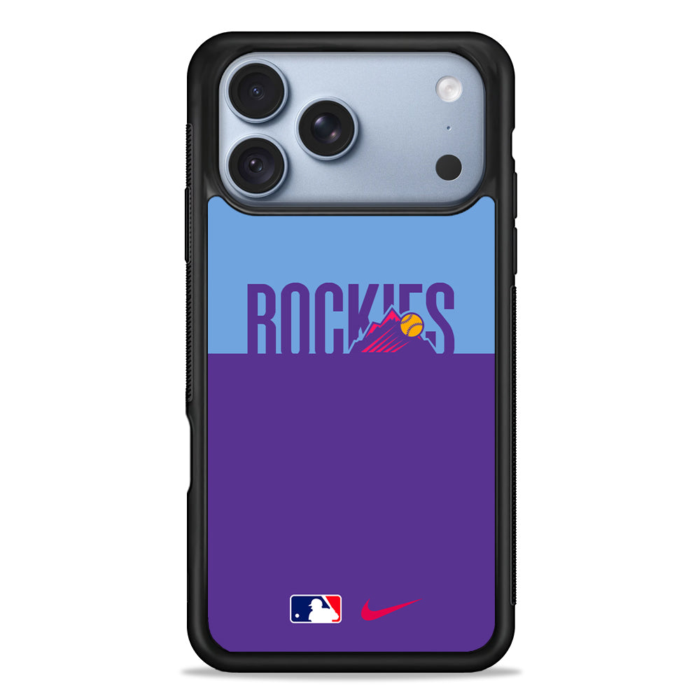 MLB Colorado Rockies Purple Nike iPhone 18 Pro Case - iPhone 18 Pro Silicone Case
