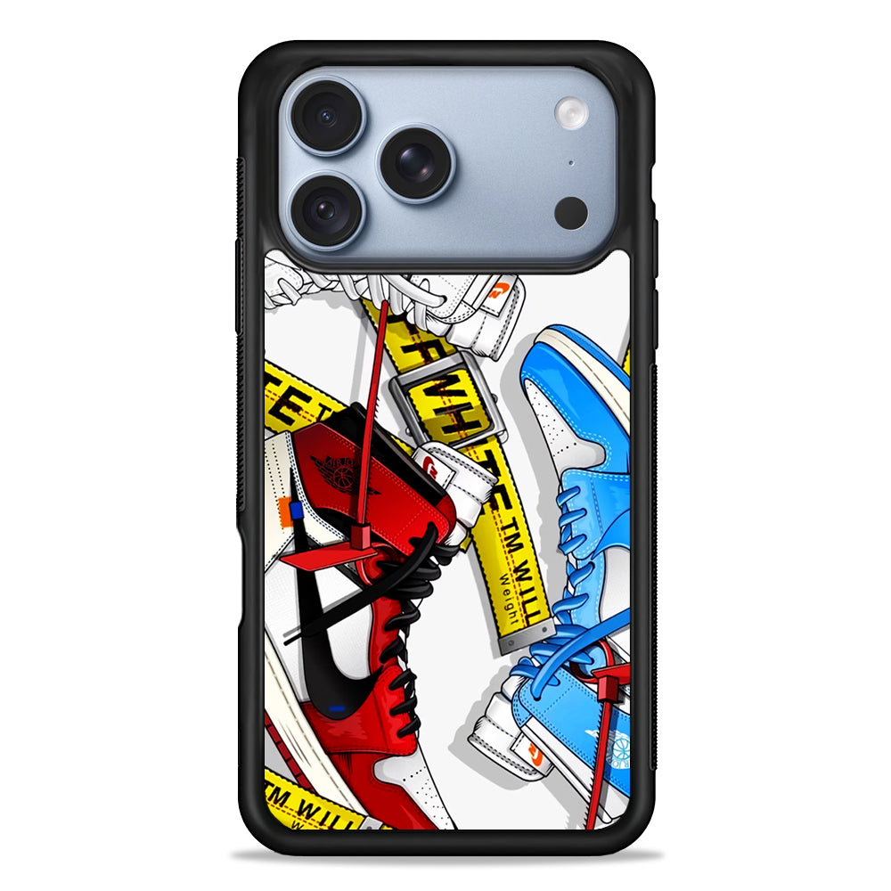 Nike X Air Jordan Shoes Collage iPhone 18 Pro Case - iPhone 18 Pro Silicone Case