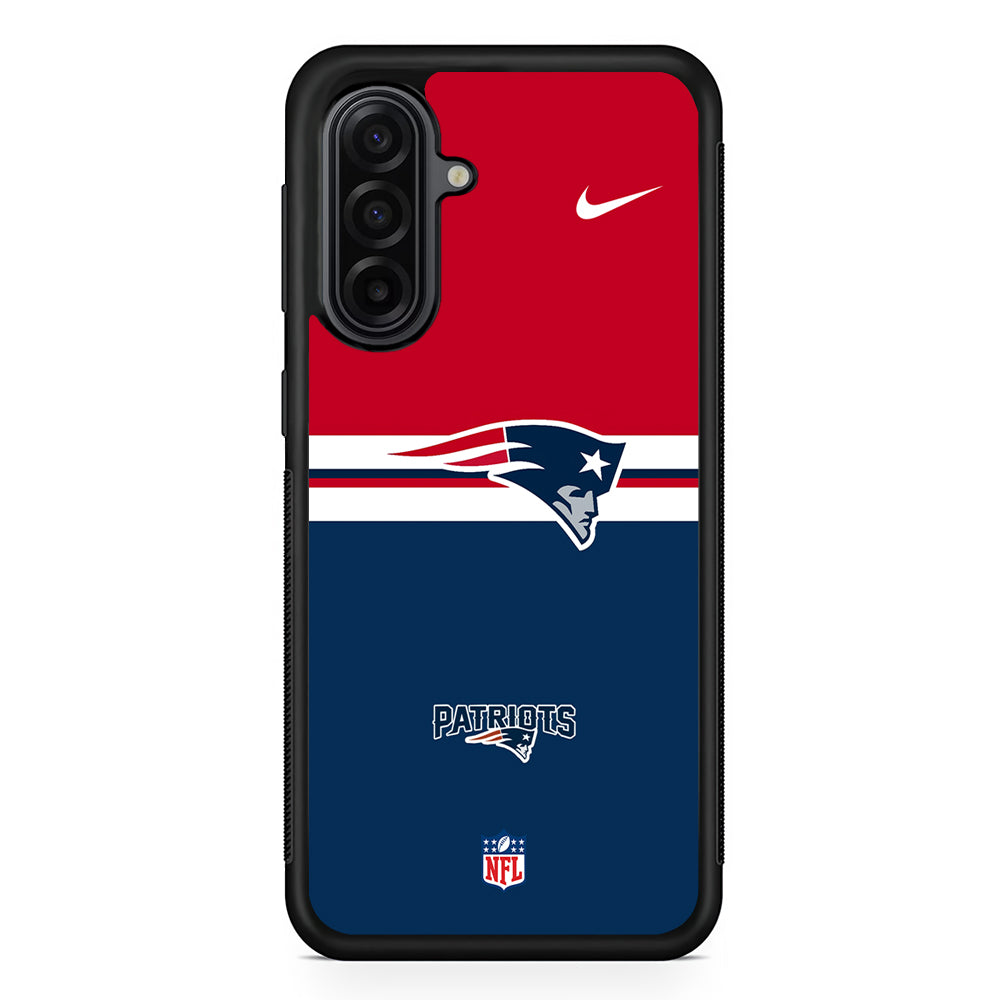 NFL New England Patriots Team Nike Samsung Galaxy A17 Case | Durable Rubber Samsung Galaxy A17 Phone Case