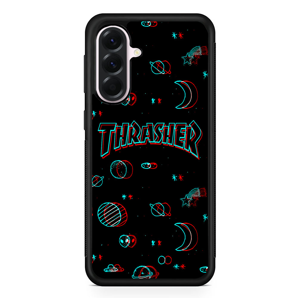 Thrasher Neon Galaxy Samsung Galaxy A56 Case | Samsung Galaxy A56 Protective Rubber Case