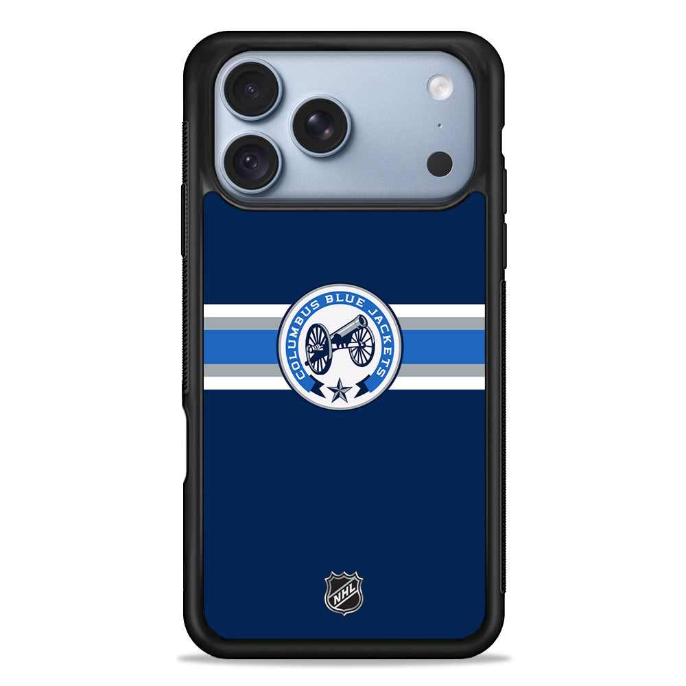 NHL Columbus Blue Jackets Navy iPhone 18 Pro Case - iPhone 18 Pro Silicone Case