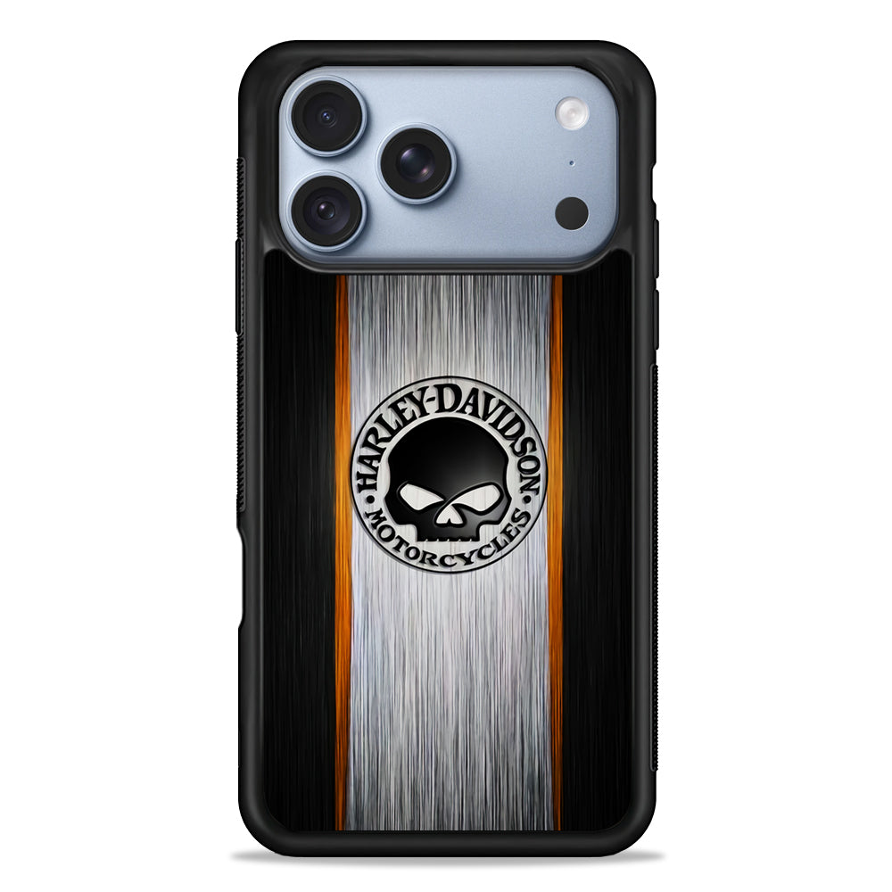 Harley Davidson Skull Circle iPhone 18 Pro Case - iPhone 18 Pro Silicone Case