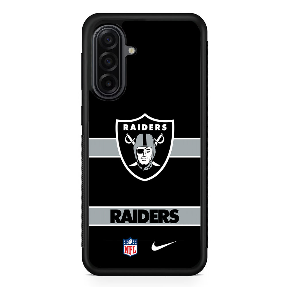 NFL Las Vegas Raiders Nike Samsung Galaxy A17 Case | Durable Rubber Samsung Galaxy A17 Phone Case