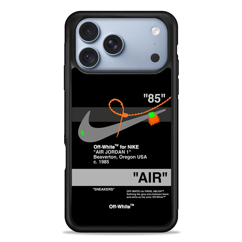 Nike X Air Jordan Black iPhone 18 Pro Case - iPhone 18 Pro Silicone Case
