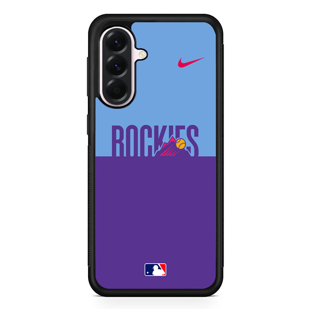 MLB Colorado Rockies Purple Nike Samsung Galaxy A56 Case | Samsung Galaxy A56 Protective Rubber Case