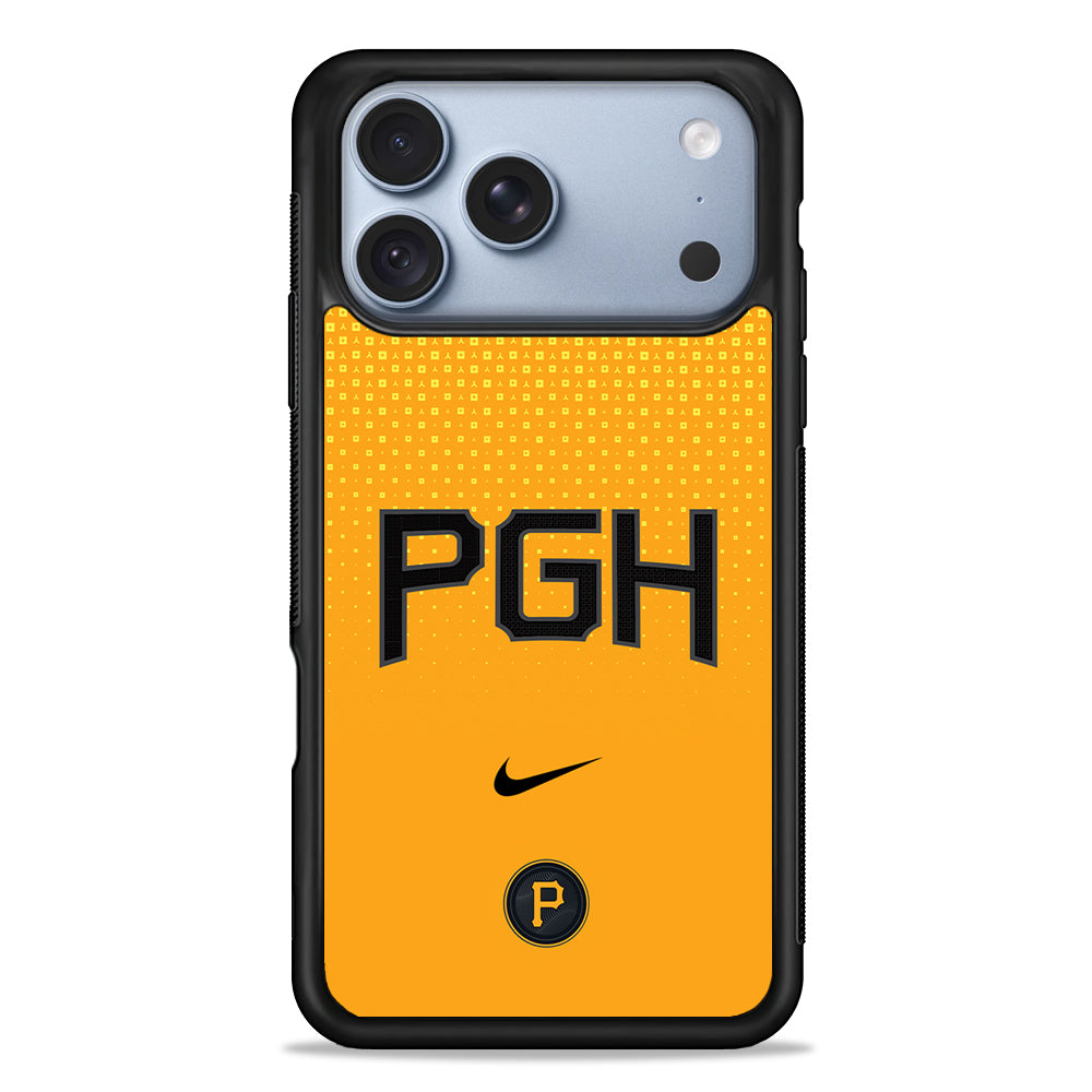 MLB Pittsburgh Pirates Yellow Nike iPhone 18 Pro Case - iPhone 18 Pro Silicone Case