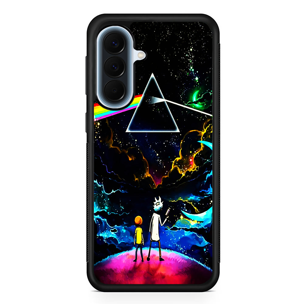 Rick and Morty Triangle Painting Samsung Galaxy A57 Case | Slim Samsung Galaxy A57 Protective Case