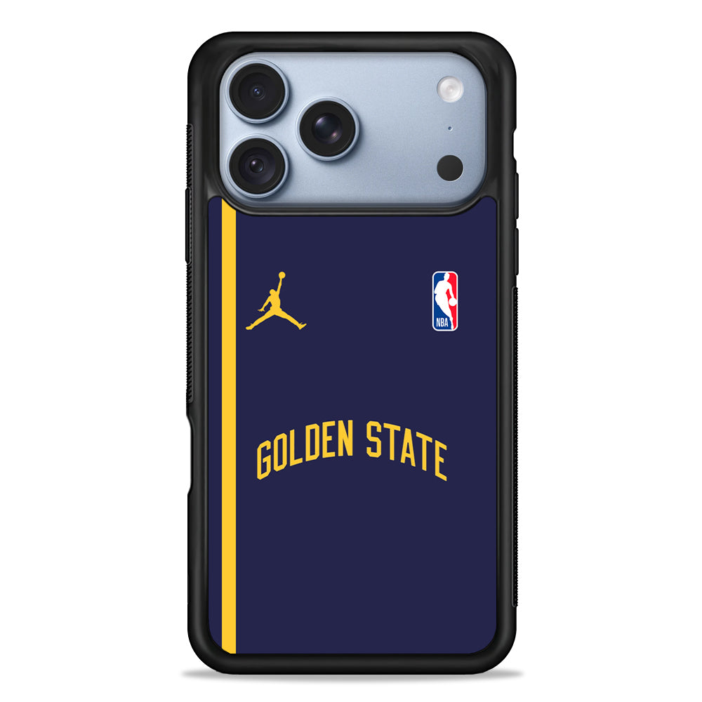 NBA Golden State Warriors Navy Jordan iPhone 18 Pro Case - iPhone 18 Pro Silicone Case