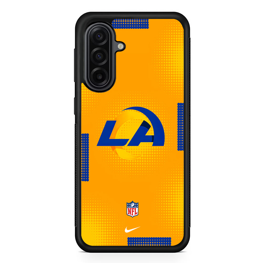 NFL Los Angeles Rams Nike Samsung Galaxy A17 Case | Durable Rubber Samsung Galaxy A17 Phone Case