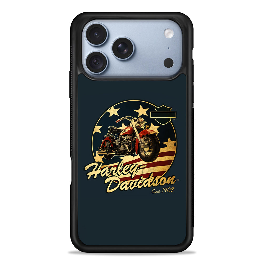 Harley Vintage Logo iPhone 18 Pro Case - iPhone 18 Pro Silicone Case